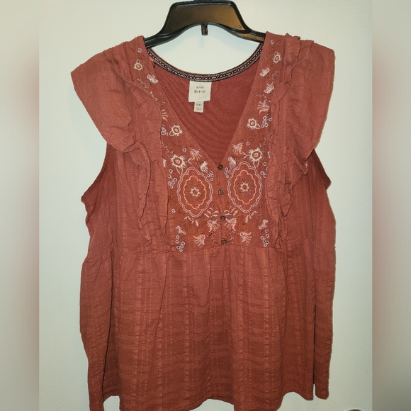 Knox Rose Tops - Knox Rose Embroidered Blouse